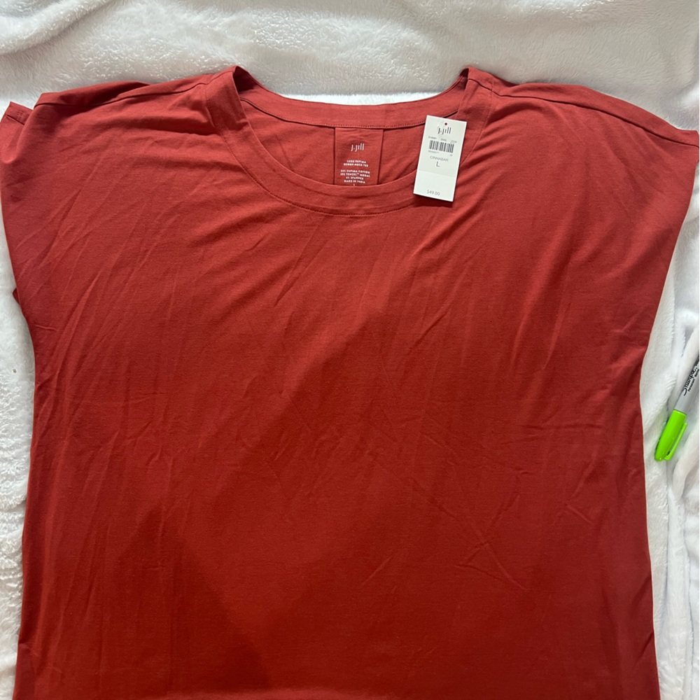 J. Jill cinnamon color Scoop-Neck Tee